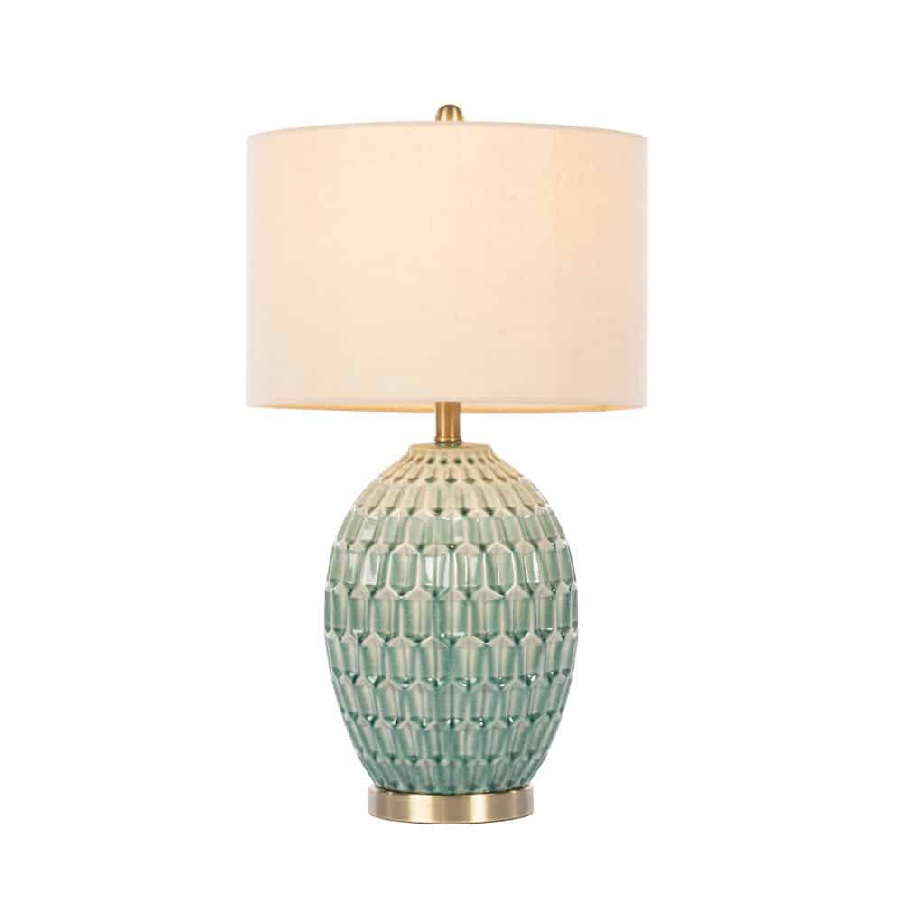 Gemma Ceramic Table Lamp Geometric Pattern