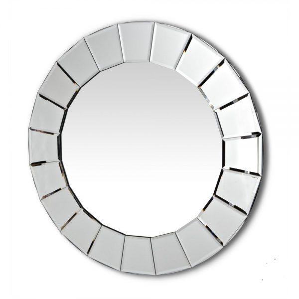 Lilliana Round Mirror With Mirrored Frame