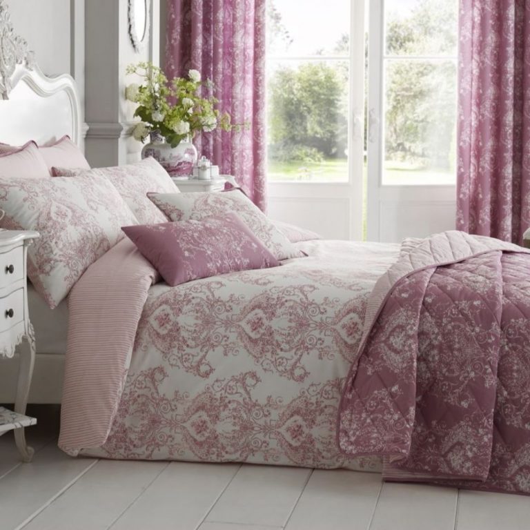 Toile Pink Cotton Rich Duvet Set Allens