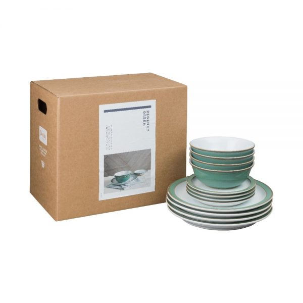 Denby Regency Green Tableware Set 12 Piece