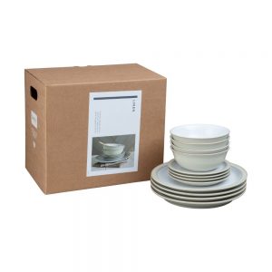 Denby Linen 12 Piece Tableware Set