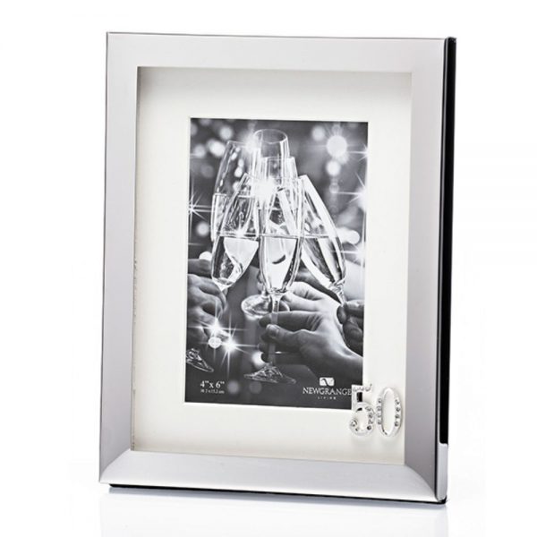 50th Birthday Silver Plated Photo Frame - 6x4