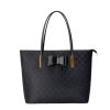 Gessy Black Tote Handbag With Bow Detail