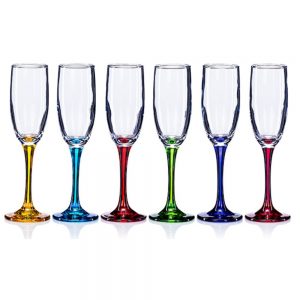 Rainbow Party Prosecco Flute Set of 6