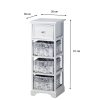 Chester 1 Drawer 3 Basket Storage Unit Grey