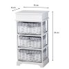 Chester 3 Basket Storage Unit Grey