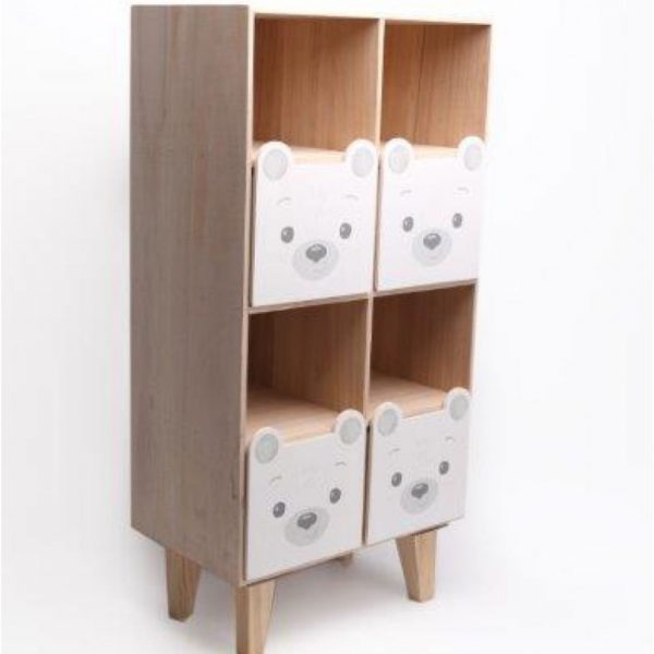 Baby Bear 4 Drawer Shelf Unit