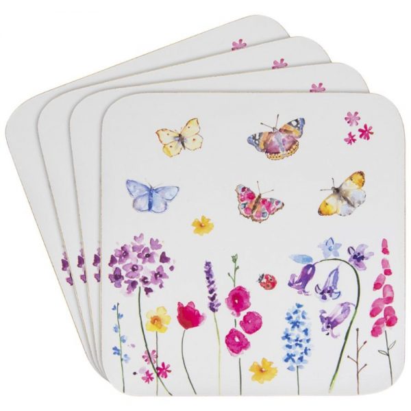 Butterfly Garden Set of 4 Coasters