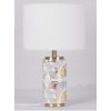 Table Lamp With Coloured Leaves & White Shade