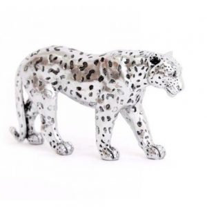 Silver Leopard Ornament