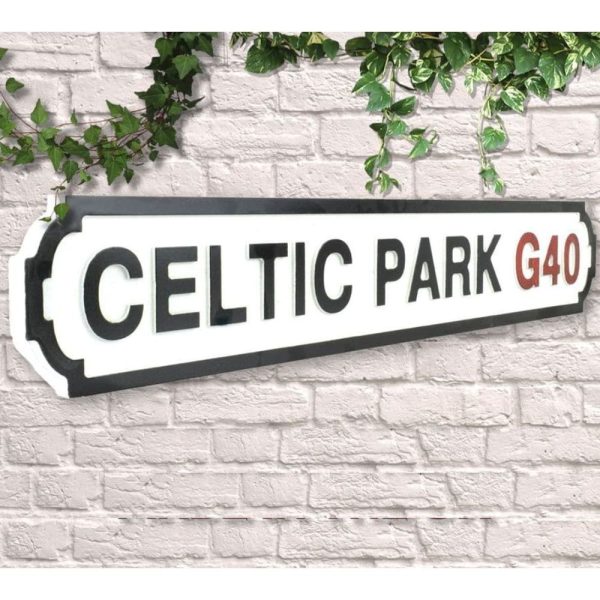 Celtic Park White Finish Road Sign