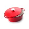 Ibili Cast Iron Oval Casserole Red 27cm