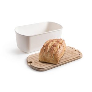 Ibili Melamine Bread Bin with Lid Cutting Board