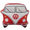 Plush VW T1 Camper Bus Shaped Red Cushion