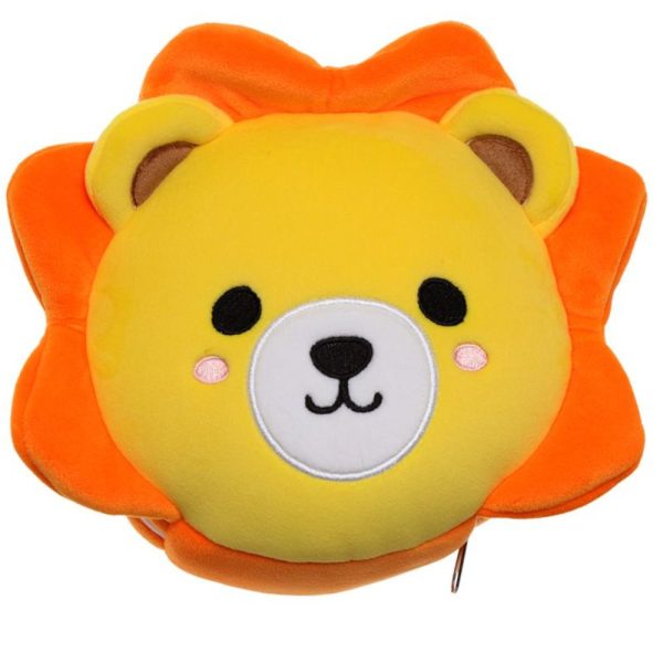 Lion Round Plush Travel Pillow and Eye Mask