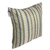 Green and Beige Zig Zag Cushion Cove