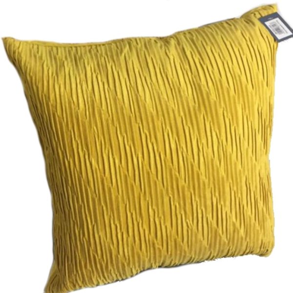 Ochre and Beige Herringbone Cushion Cover 44x44cm