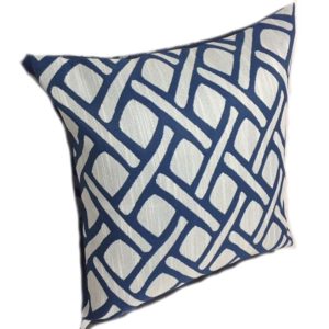 Navy and Grey Weave Design Cushion Cover 44cm