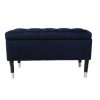 Navy Storage Bench Velvet