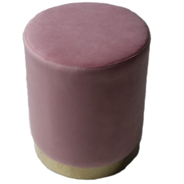 Emily Cerise Pink Round Stool