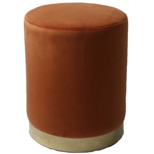 Emily Burnt Orange Round Stool