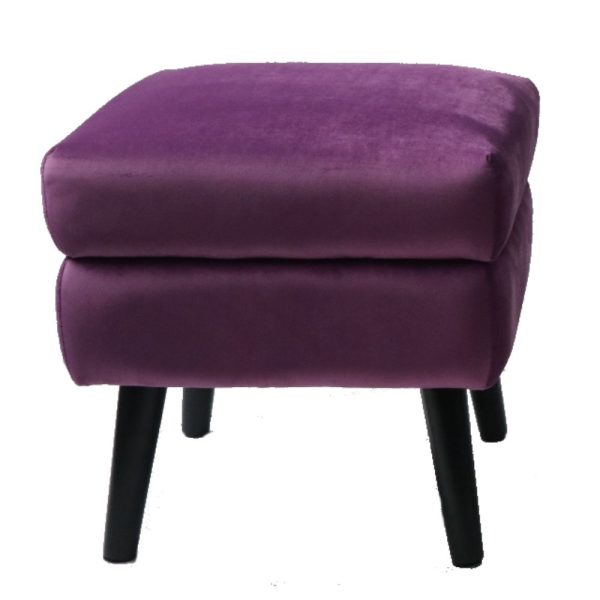 Ines Square Footstool Purple
