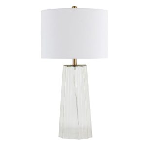 Jessa Glass Table Lamp with White Shade