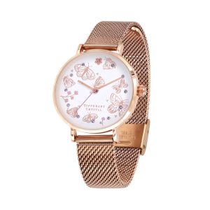 Butterfly Rose Gold Watch