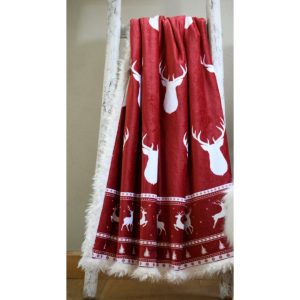 Christmas Throw Staghead
