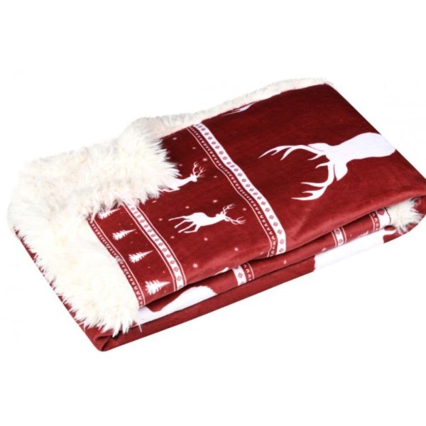 Christmas Throw Staghead