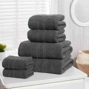 Camden Charcoal 6 Piece Towel Set