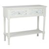 Puglia Ivory Mirrored Pine Wood Console Table