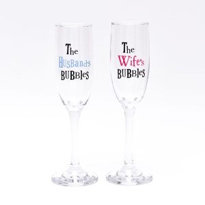 Brightside His & Her Champagne Flutes