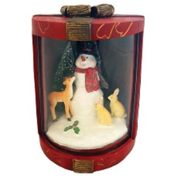 Round Snowman LED Giftbox