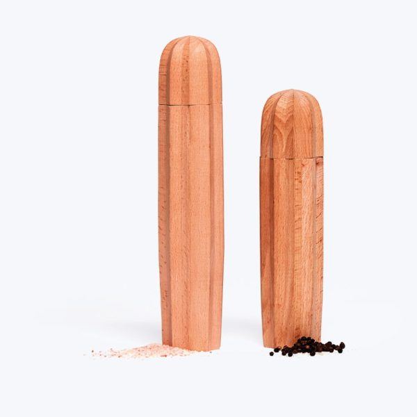 Cacti Natural Wood Salt and Pepper