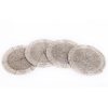Silver Set of 4 Beaded Coasters 10cm
