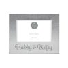 Silver Hubby and Wifey Frame 4x6