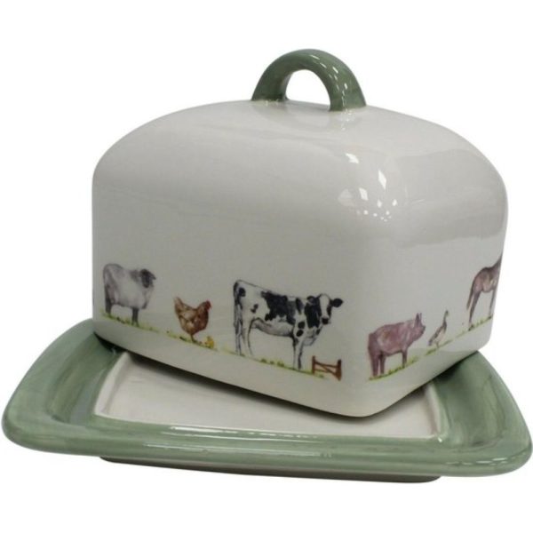 Country Farm Butter Dish
