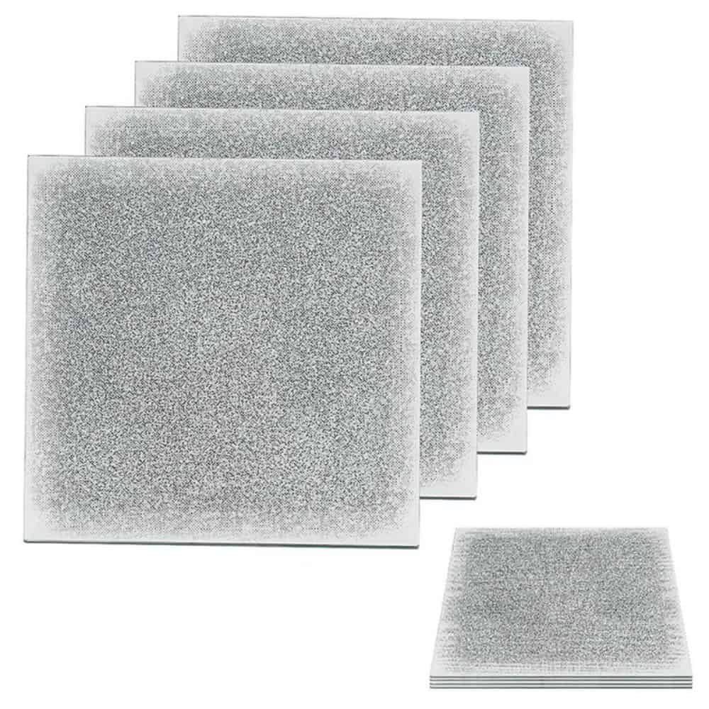 Silver Glitter Set of 4 Glass Coasters - Allens