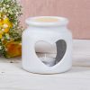 Oil Warmer Heart White