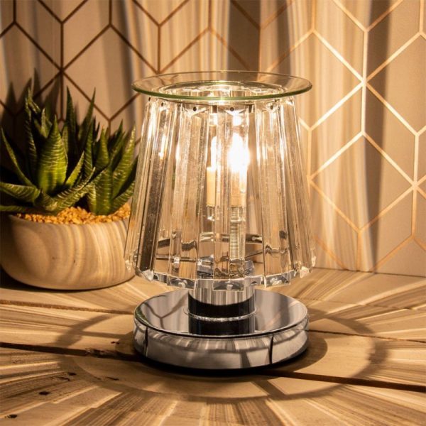 Aroma Lamp Silvr Clear Crystal