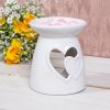 Oil Warmer Heart White