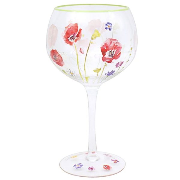 Poppy Field Gin Glass