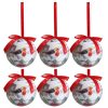 Christmas Robins Set of 6 Baubles
