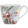 Santa Breakfast China Mug