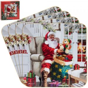 Santa Set of 4 Coasters
