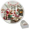 Santa Candle Plate 10cm