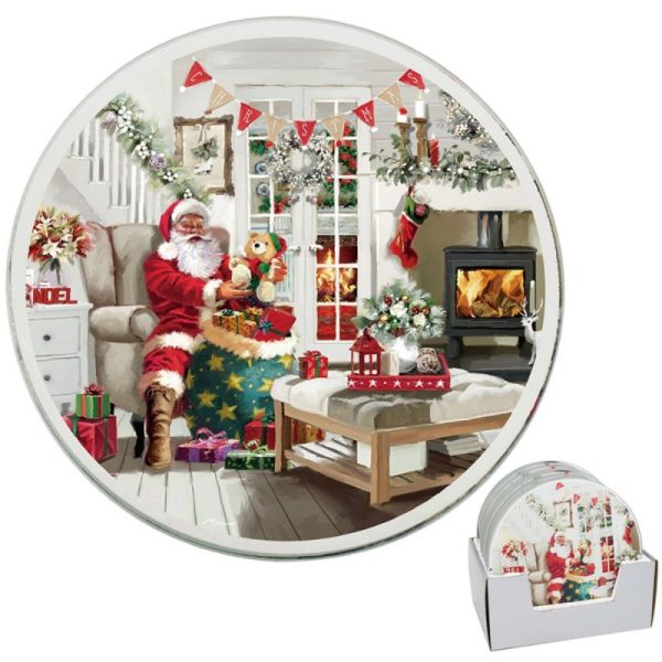 Santa Candle Plate 20cm