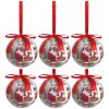 Santa Set of 6 Baubles