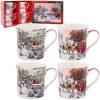 Magic of Christmas Set of 4 China Mugs